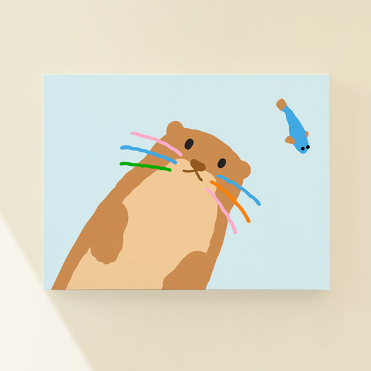 OTTER - LIGHT BLUE CANVAS