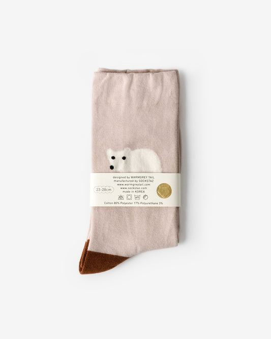 ROLLING BEAR SOCKS - BEIGE