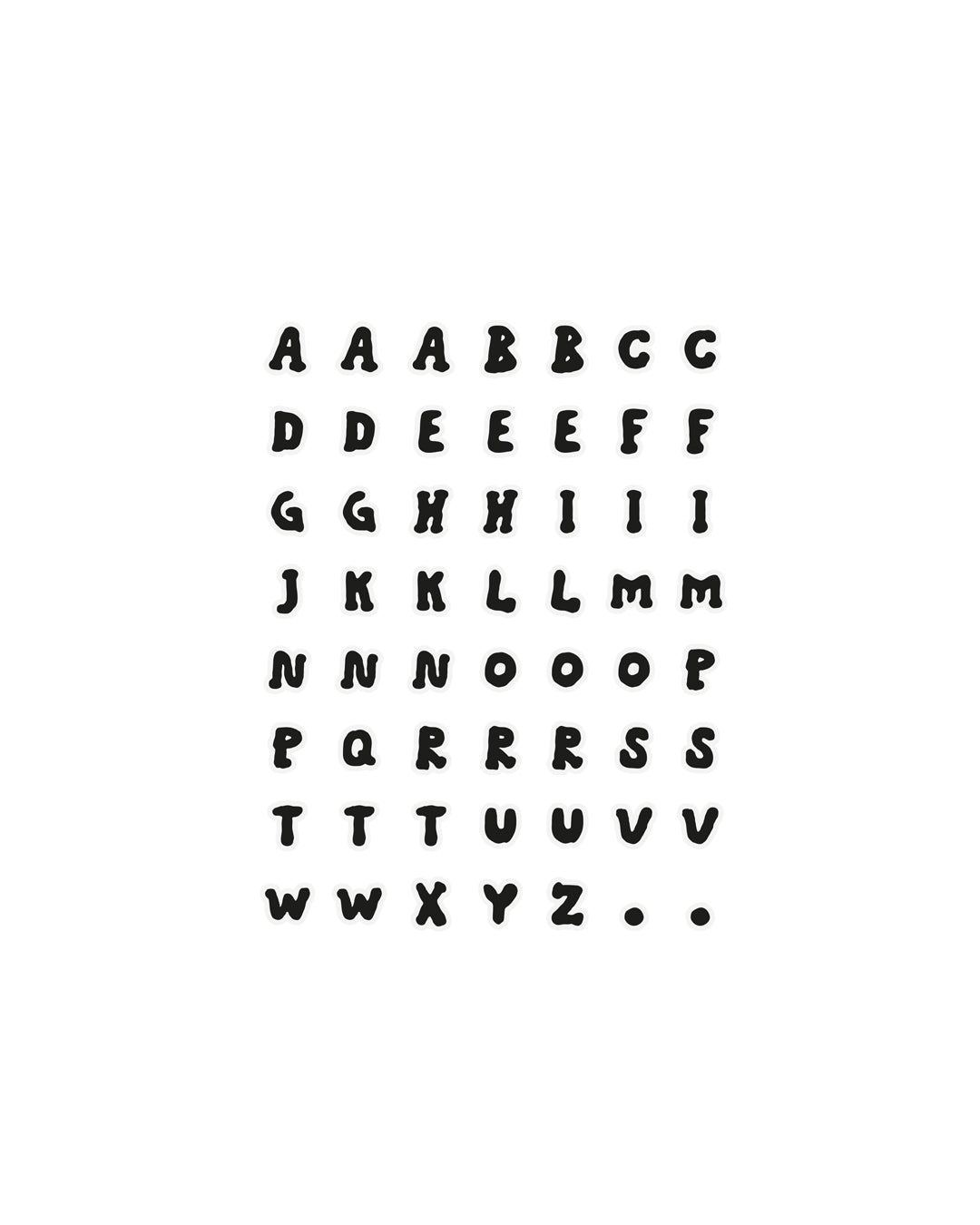 ABC LETTERS STICKER