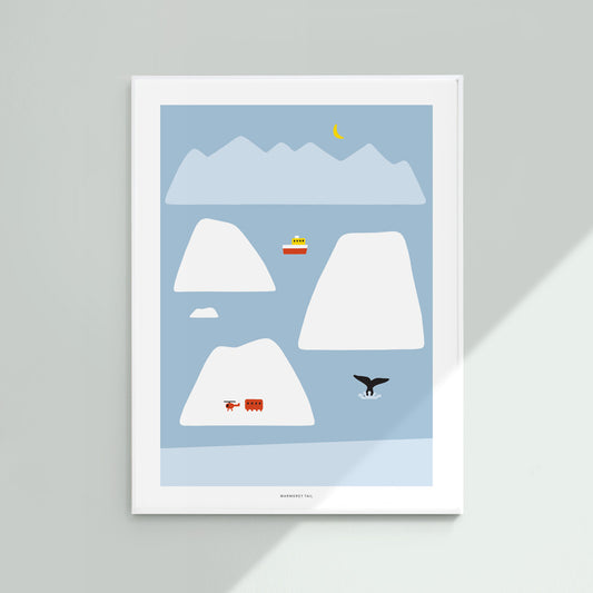 ANTARCTICA - LIGHT BLUE POSTER