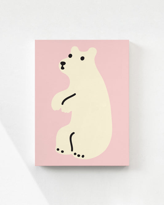 HUGGY BEAR PINK CANVAS