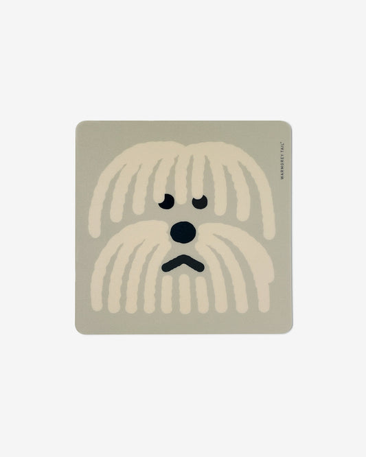 FLUFFY DOG MOUSE PAD - BEIGE