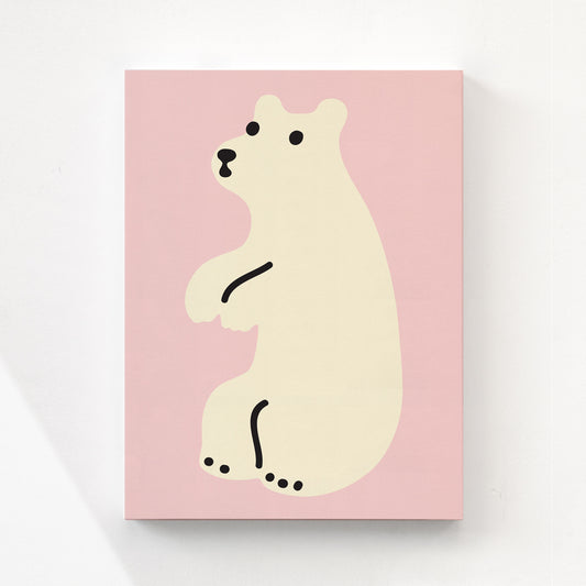 HUGGY BEAR PINK CANVAS