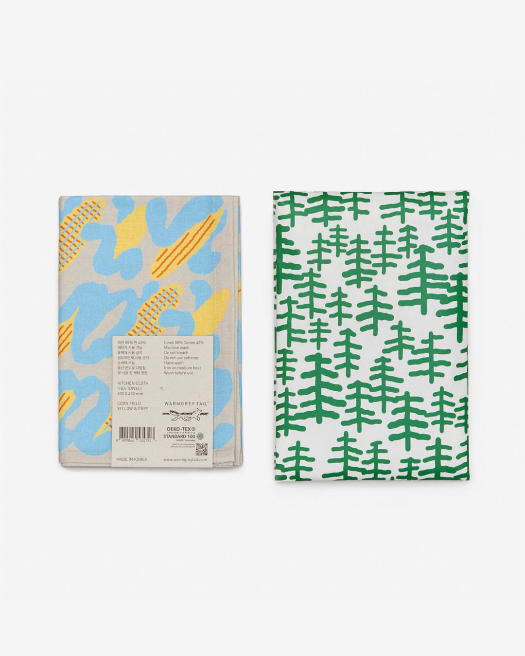 CORN FIELD KITCHEN CLOTH - YELLOW & GREY