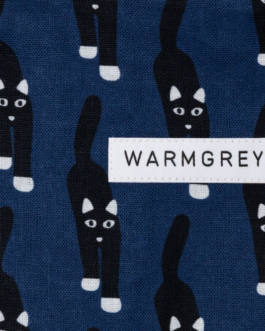 CAT COMING FLAT POUCH - NAVY (2size)