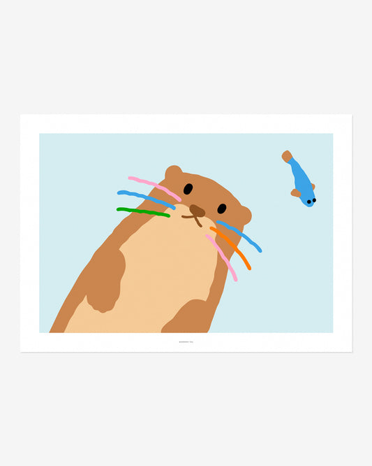 OTTER LIGHT BLUE POSTER