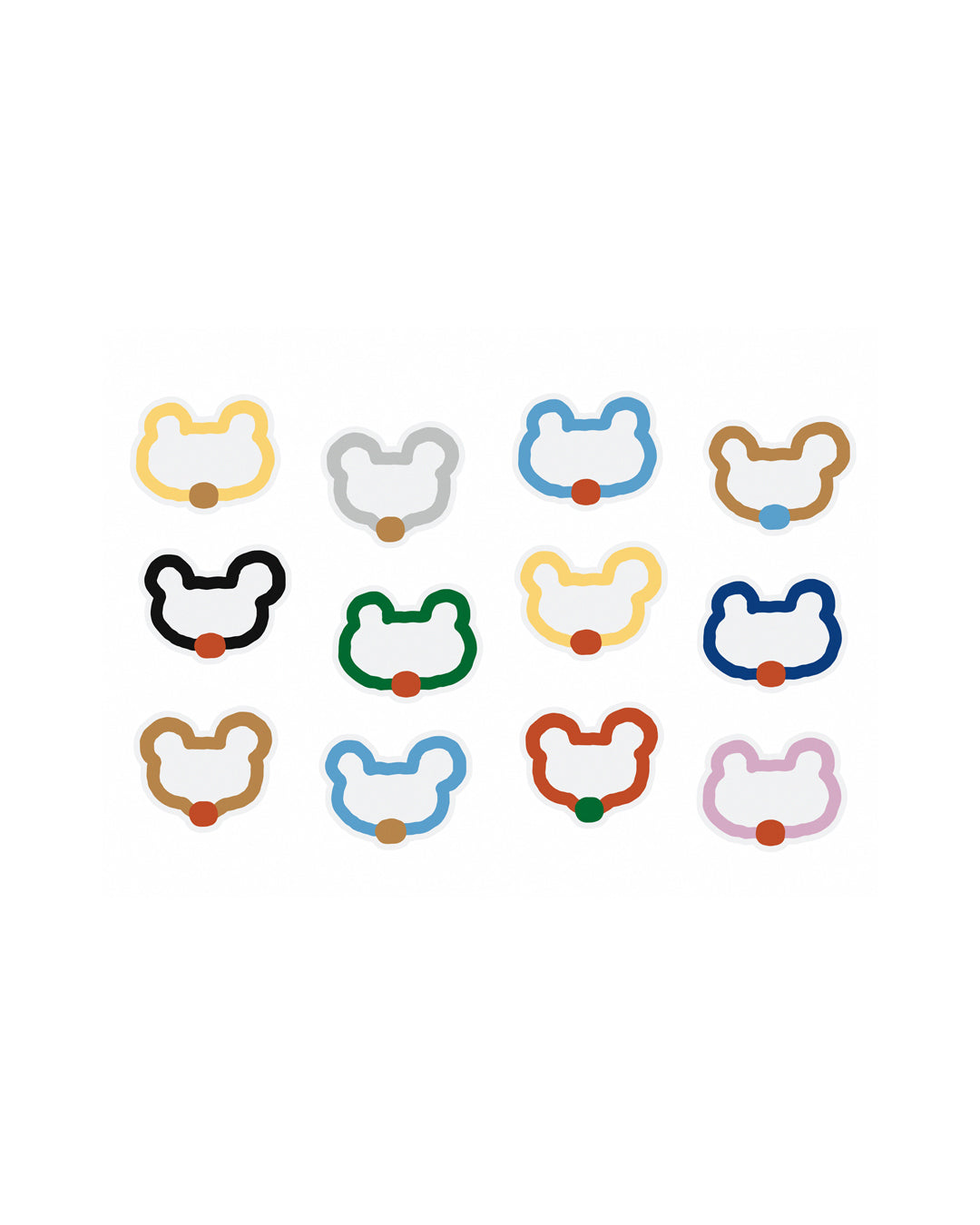 EARS & NOSE 12P STICKER