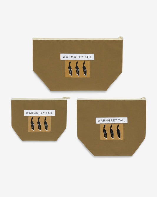 CAT COMING LABEL STANDING POUCH - CAMEL (3size)