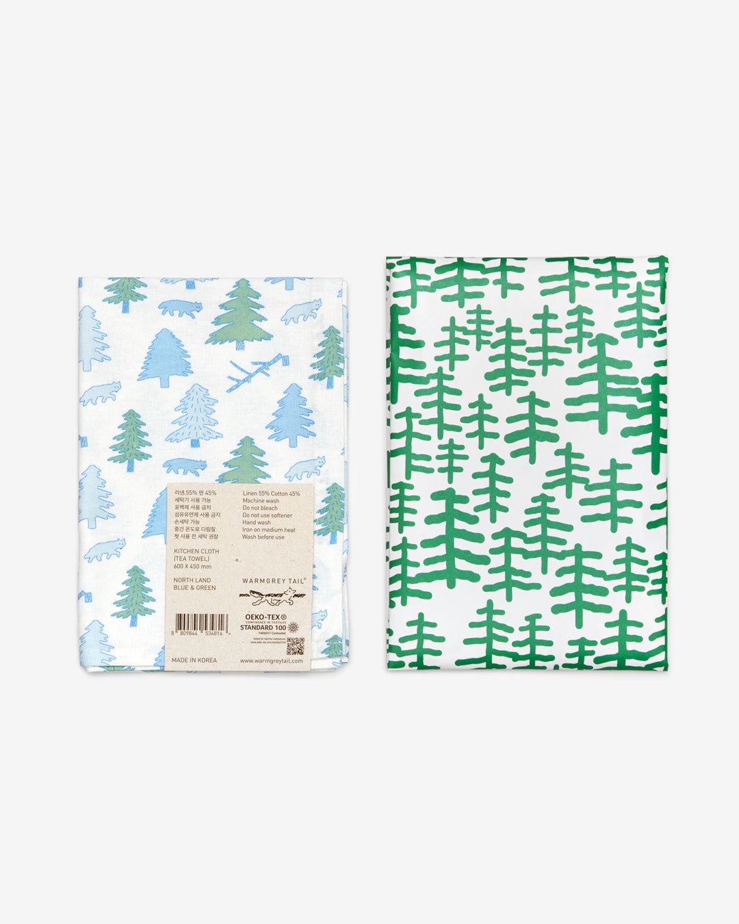 NORTH LAND KITCHEN CLOTH - BLUE & GREEN