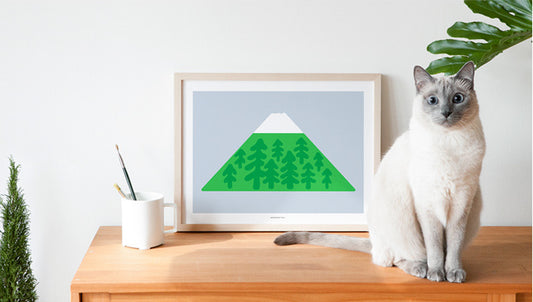 SNOW PEAK - BLUE POSTER