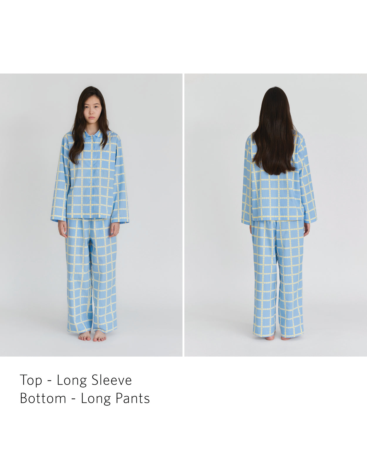 [PRE-ORDER UNTIL OCT 29] BLOSSOM CHECK PAJAMA SET - BLUE