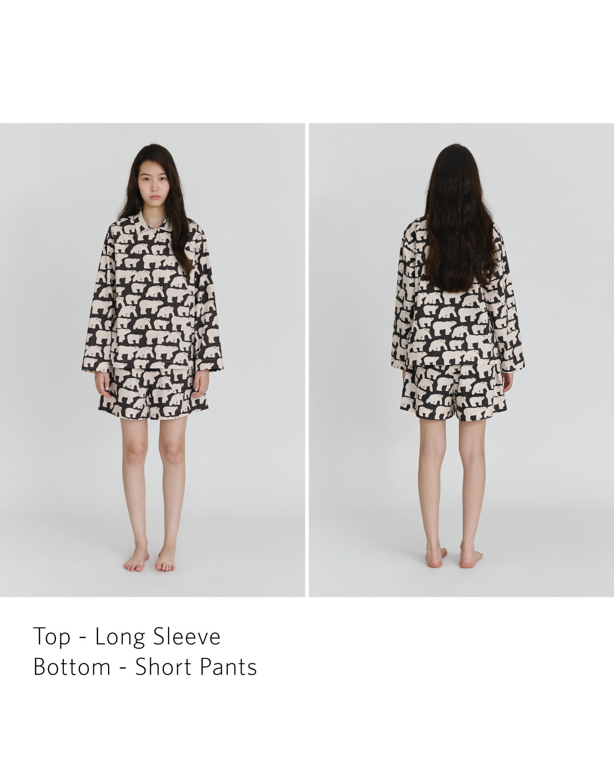 [PRE-ORDER UNTIL OCT 29] POLAR BEARS PAJAMA SET - BLACK