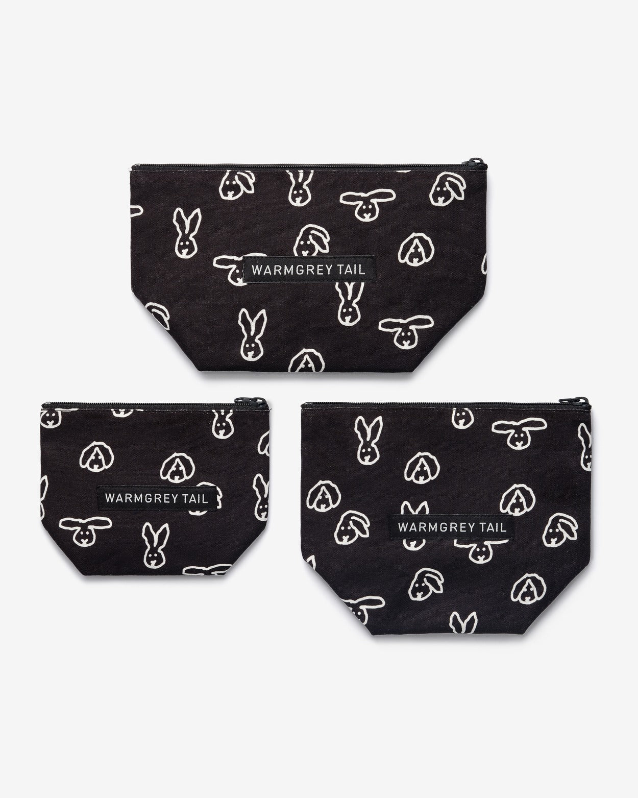 BUNNY BUNNY STANDING POUCH - BLACK (3size)