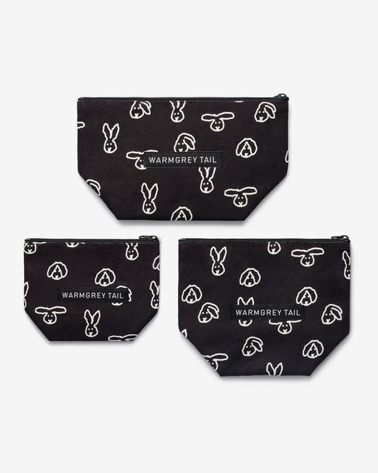 BUNNY BUNNY STANDING POUCH - BLACK (3size)