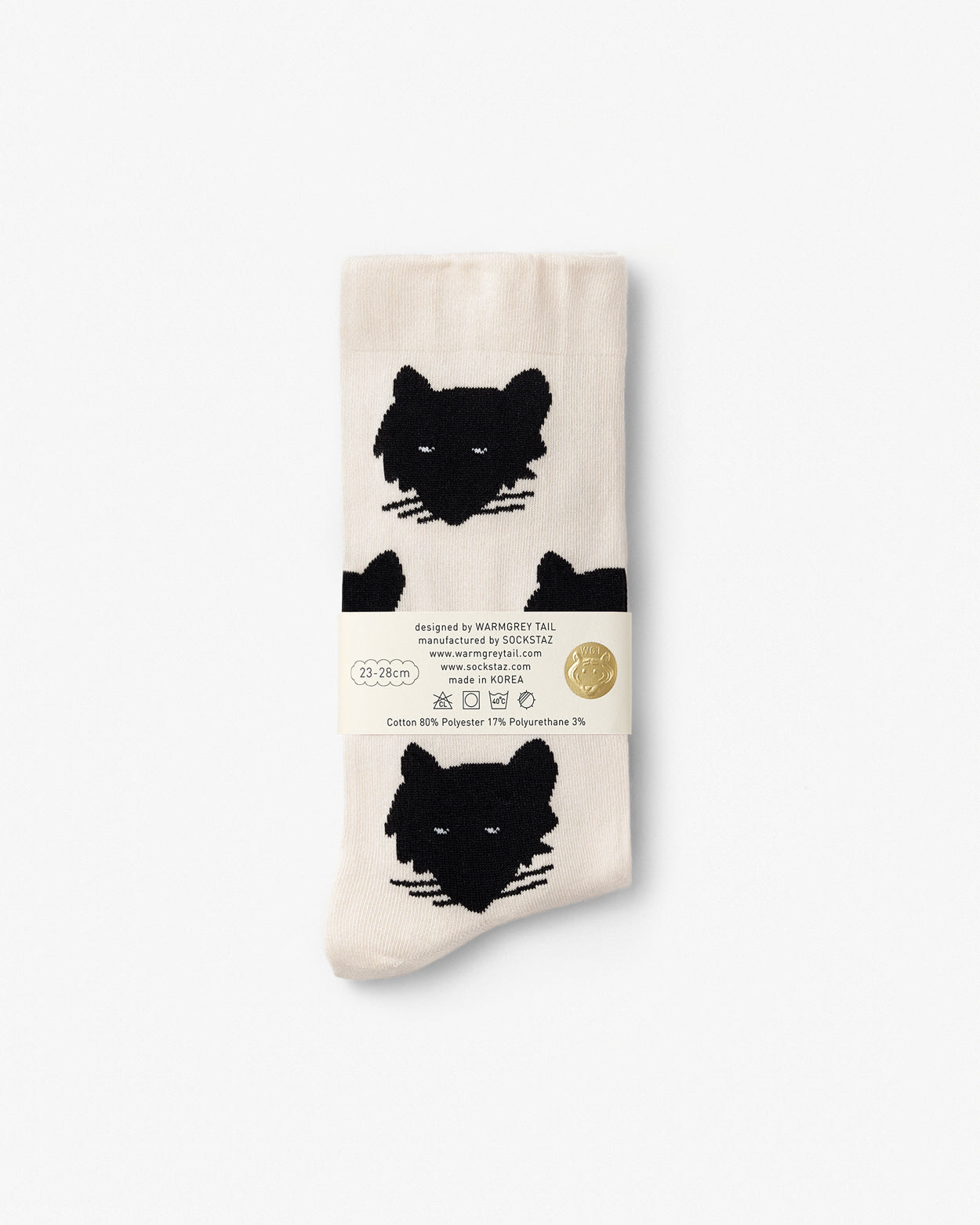 WOLF SOCKS - CREAM WHITE