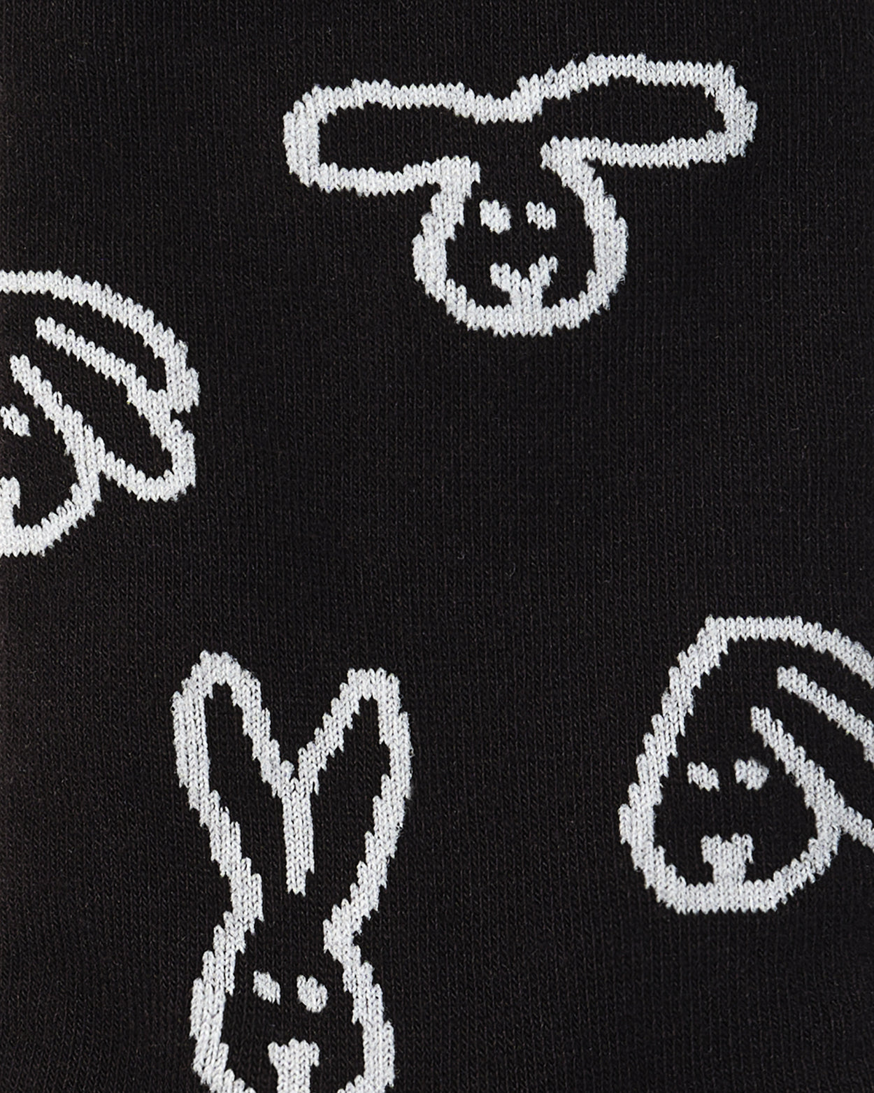 BUNNY BUNNY SOCKS - BLACK