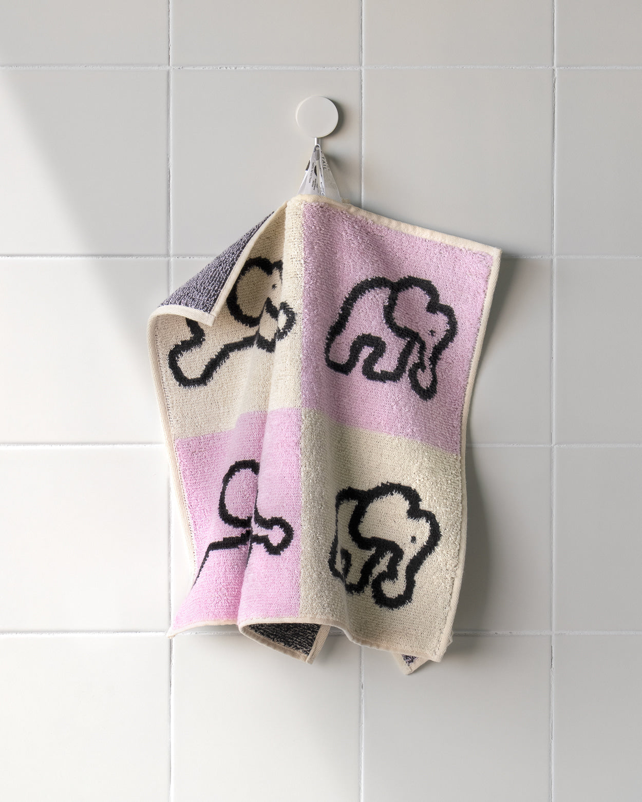 JUMPING ELEPHANT HAND TOWEL