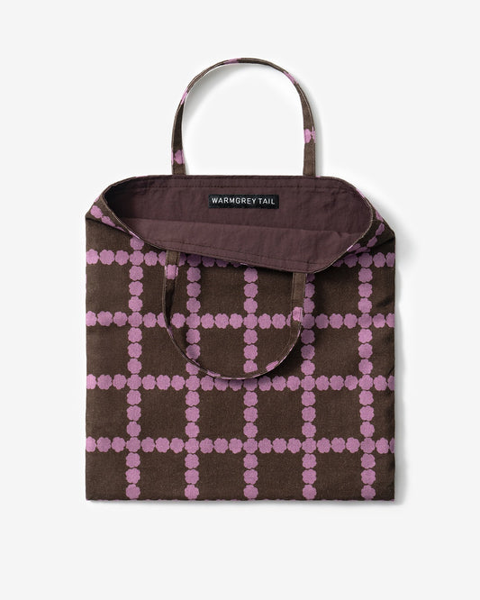 BLOSSOM CHECK MINI BAG - LAVENDER CHOCO