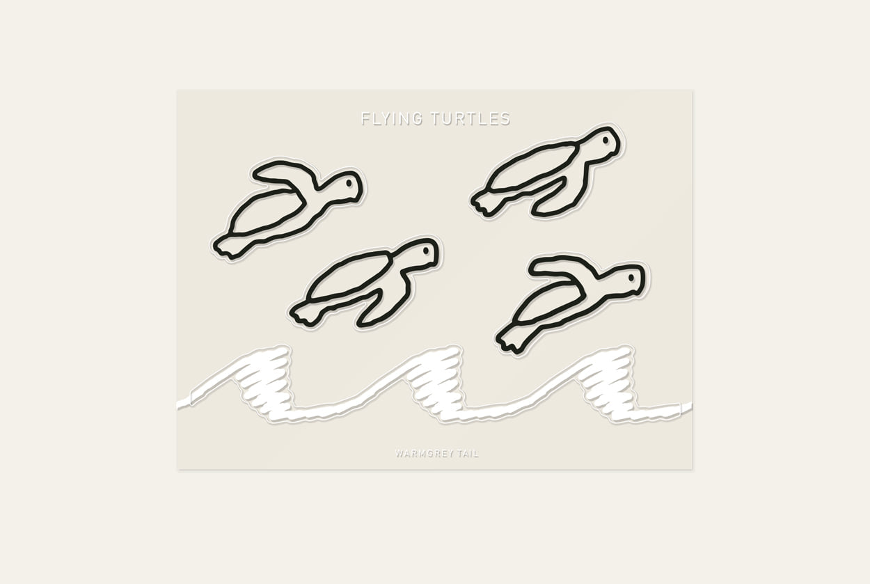 FLYING TURTLES STICKER