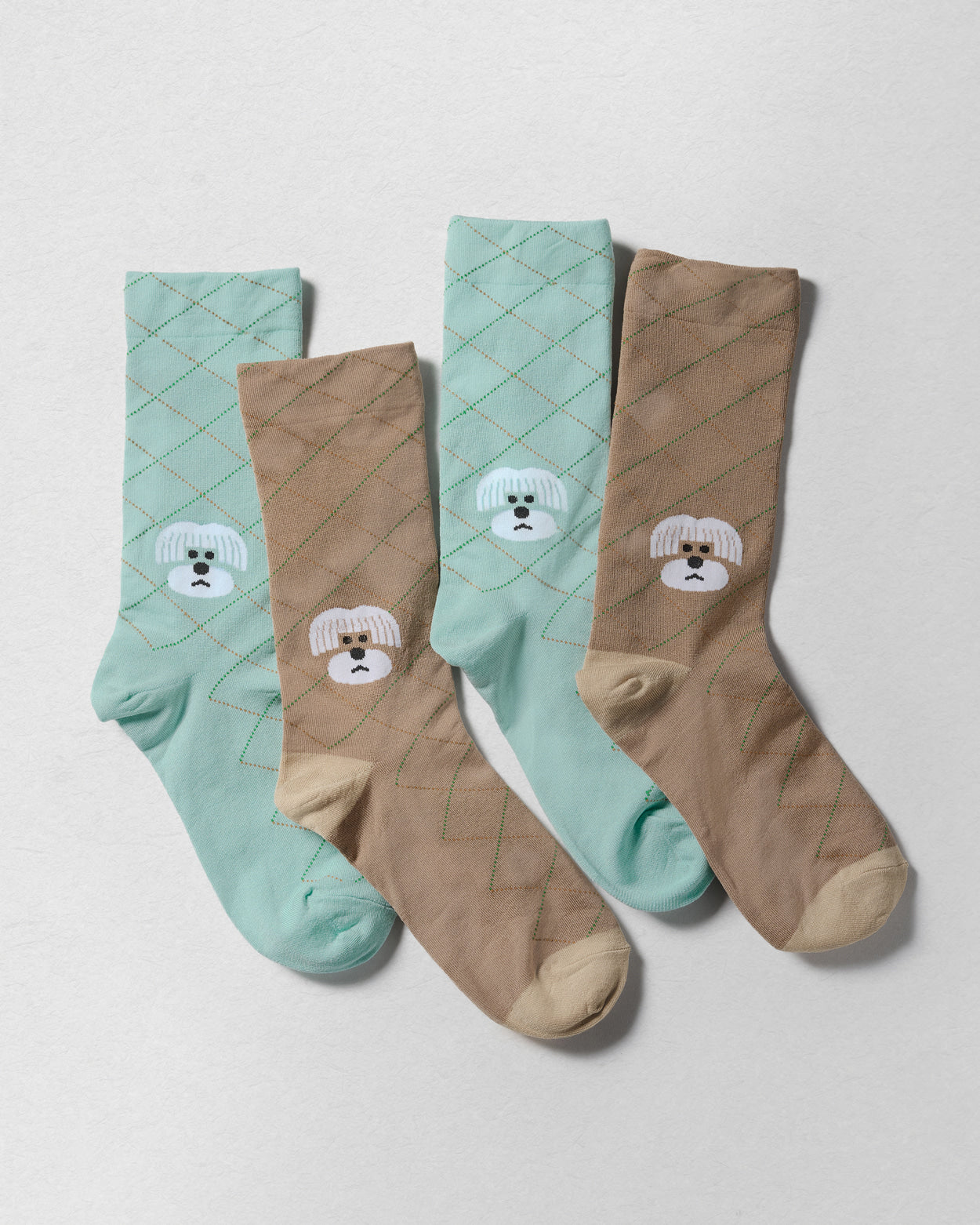 HAIR CUT SOCKS - BROWN