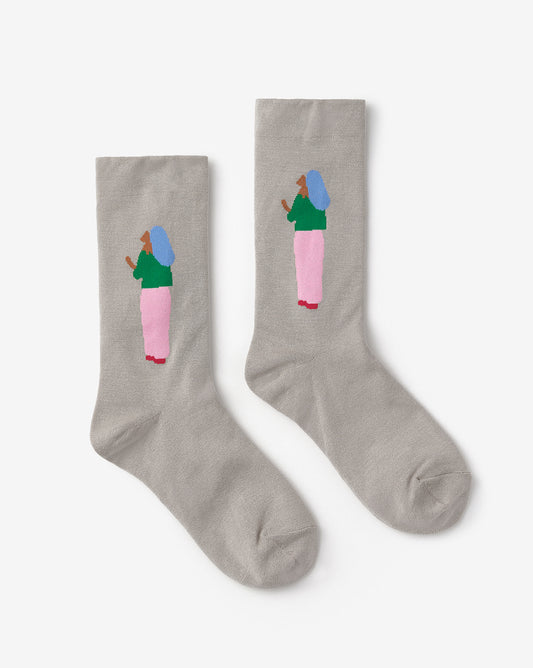 YOU & I SOCKS - GREY