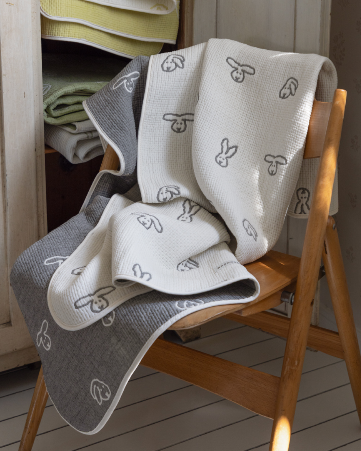 BUNNY BUNNY COTTON MODAL BLANKET - WARMGREY
