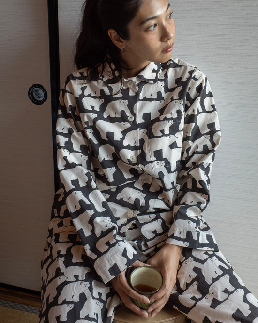 [PRE-ORDER UNTIL OCT 29] POLAR BEARS PAJAMA SET - BLACK