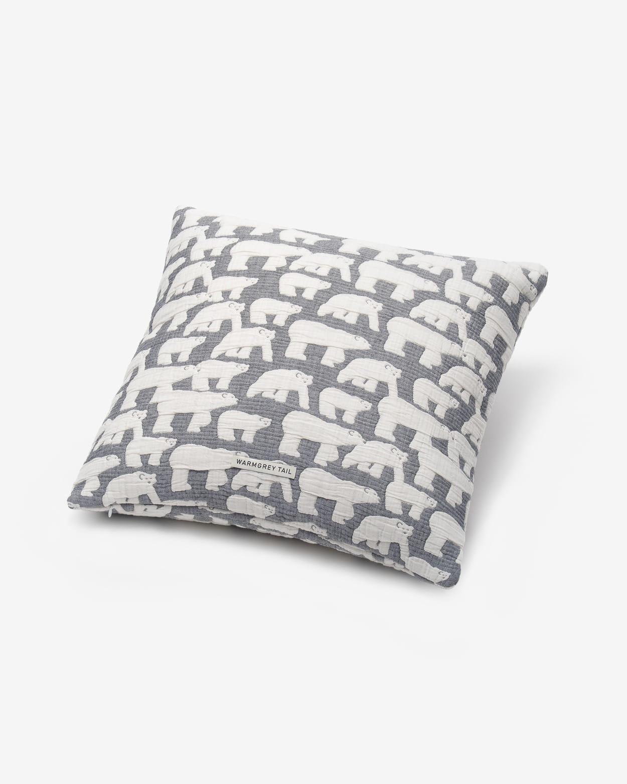 POLAR BEARS CUSHION COVER 5050 - WARMGREY