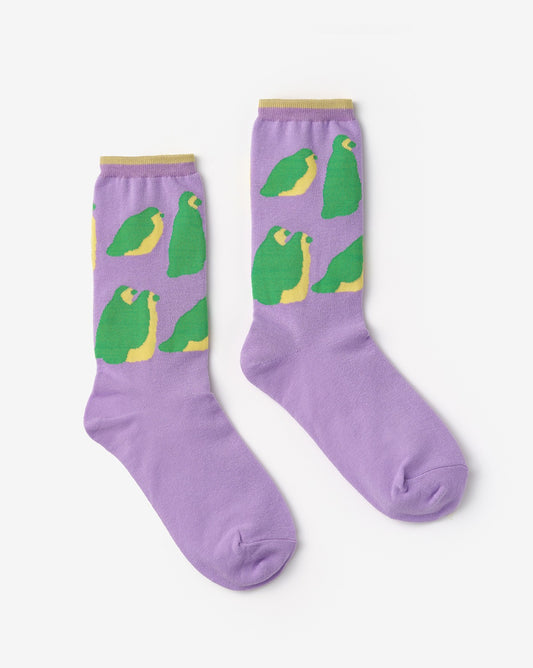 PENGUINS SOCKS - VIOLET