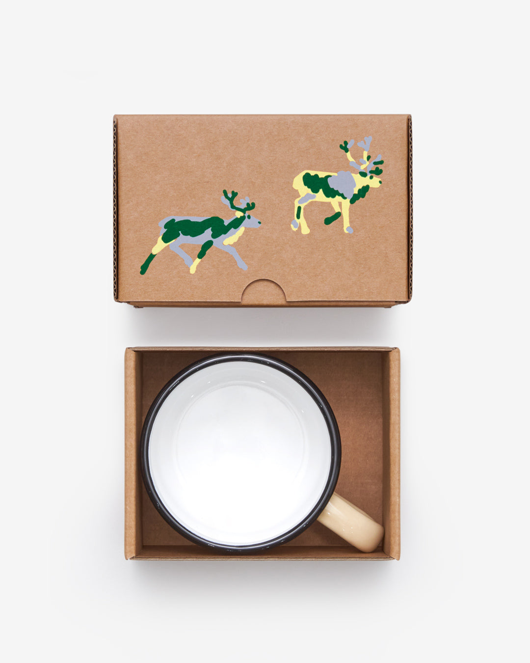 HUGGY BEAR BEIGE ENAMEL MUG CUP