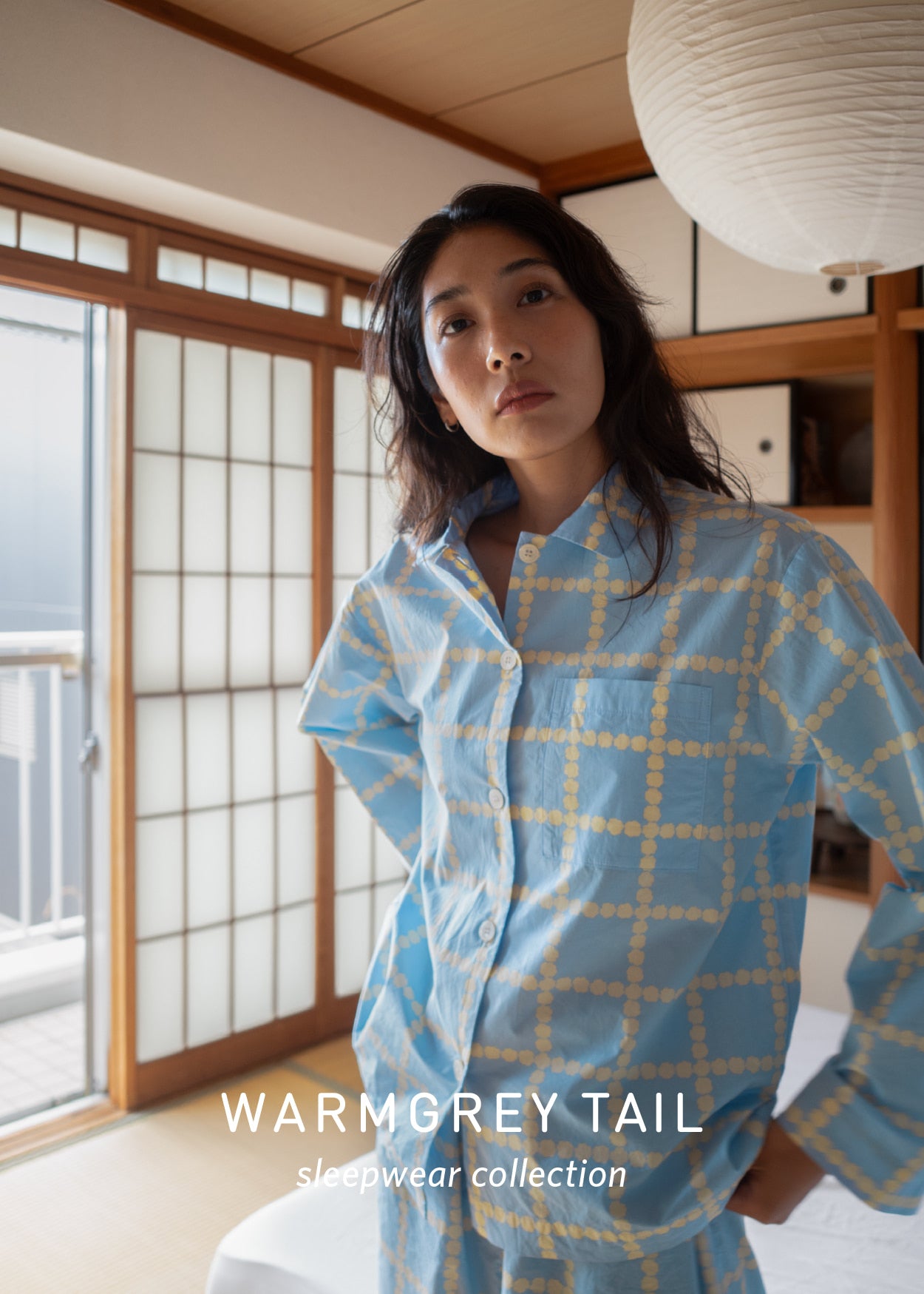[PRE-ORDER UNTIL OCT 29] BLOSSOM CHECK PAJAMA SET - BLUE