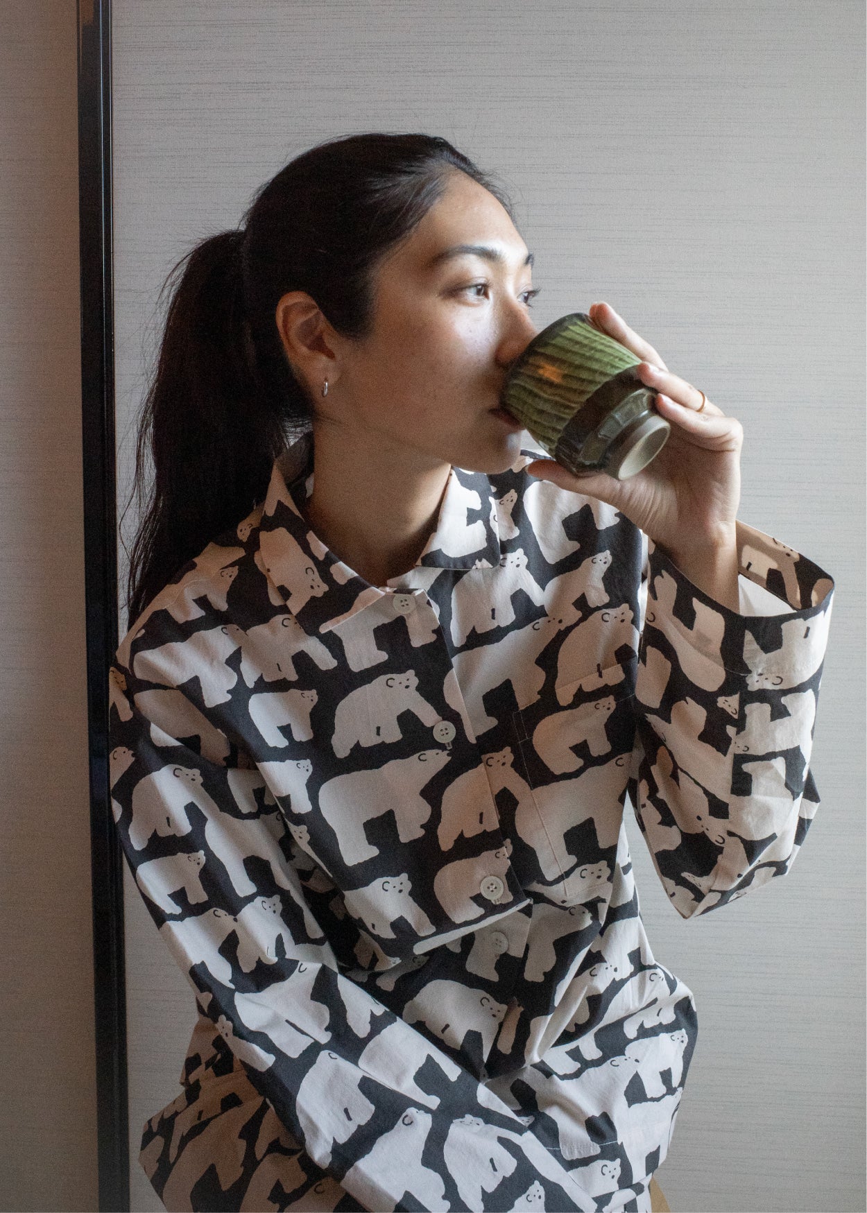 [PRE-ORDER UNTIL OCT 29] POLAR BEARS PAJAMA SET - BLACK