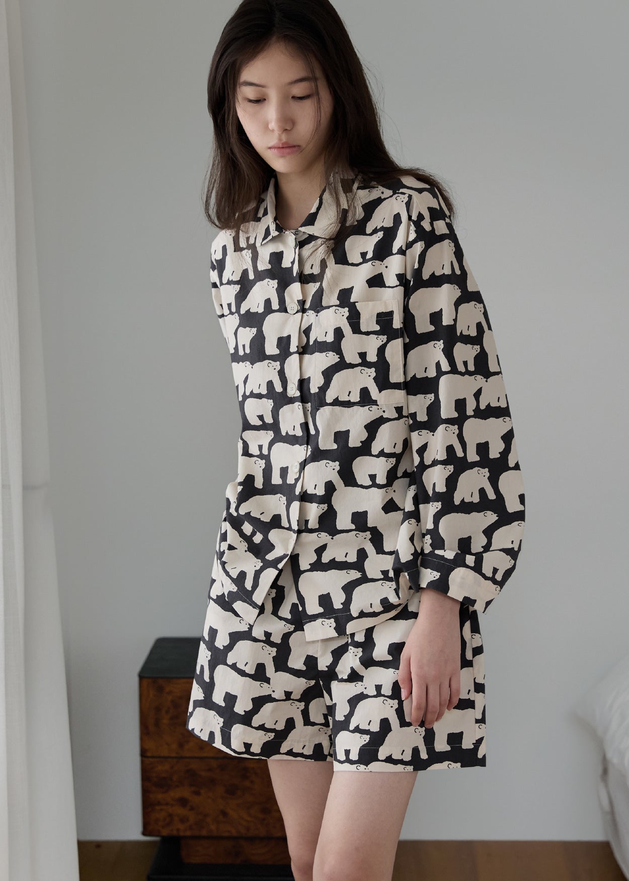 [PRE-ORDER UNTIL OCT 29] POLAR BEARS PAJAMA SET - BLACK