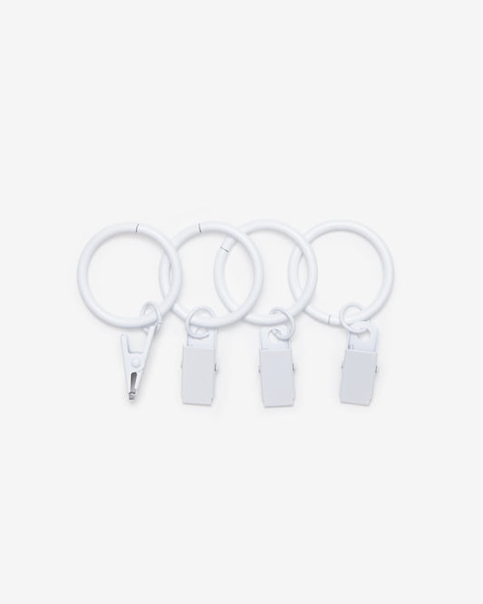 WHITE CLIP RING (4P)