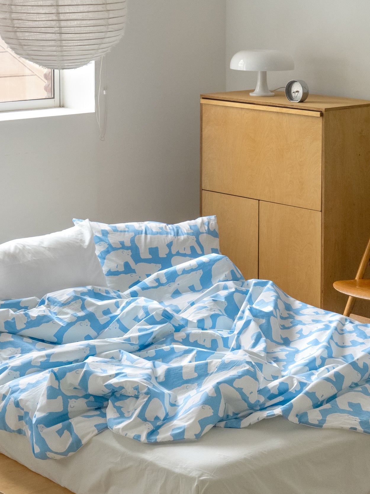 POLAR BEARS BLUE PILLOW CASE (2size)