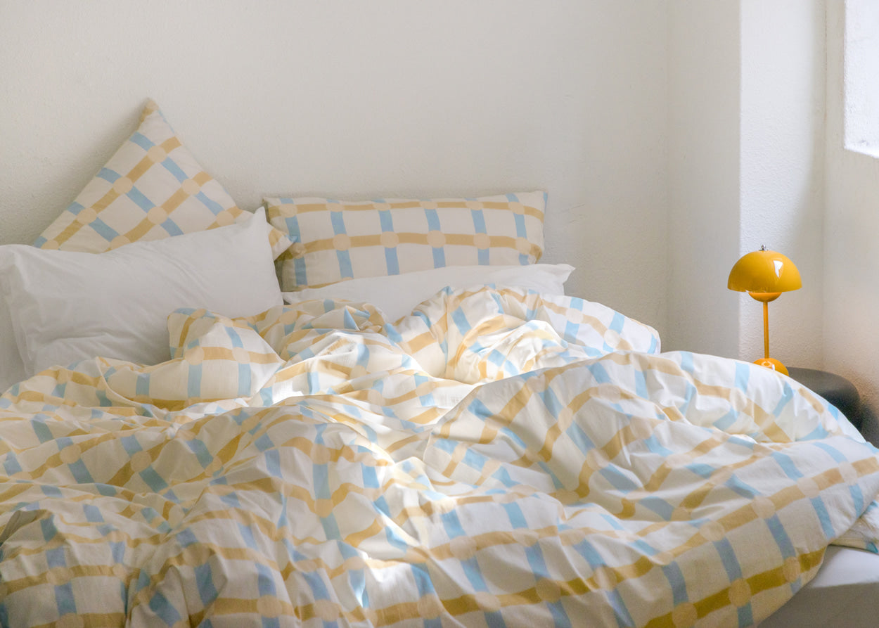 DOT CHECK BLUE STRIPE COMFORTER