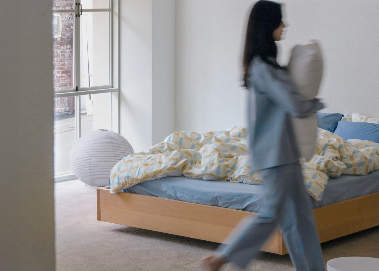 DOT CHECK BLUE STRIPE COMFORTER