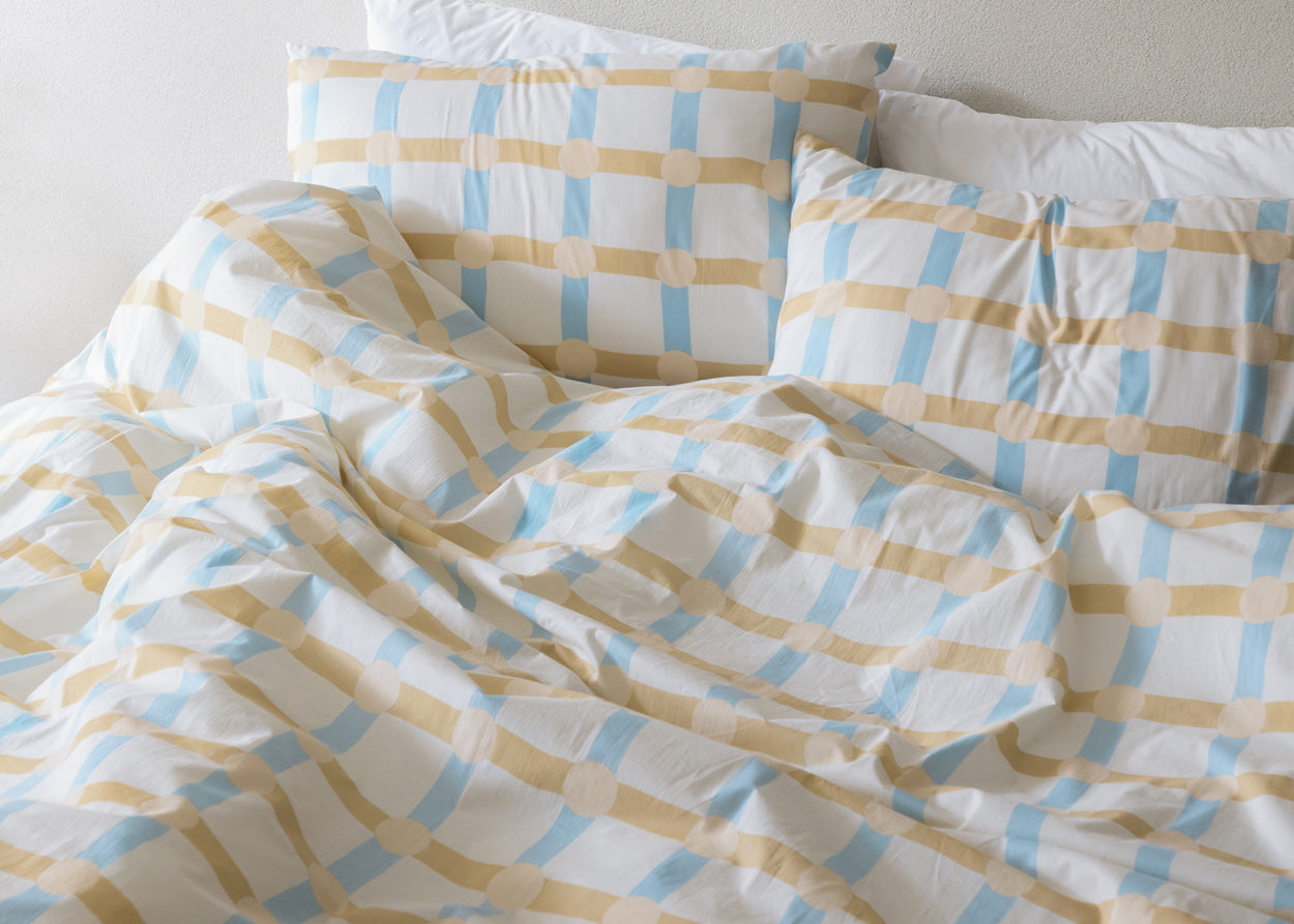 DOT CHECK BLUE STRIPE COMFORTER