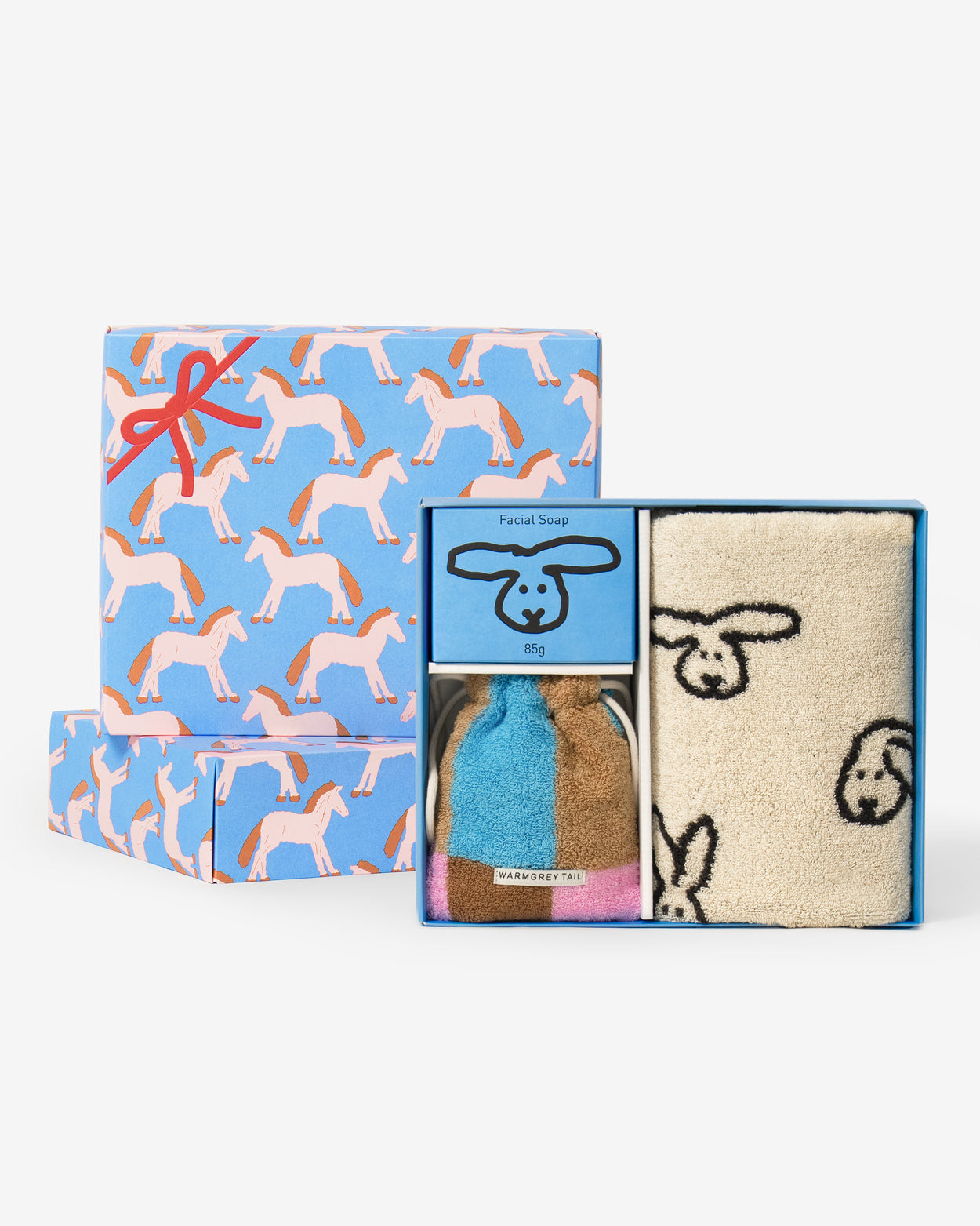 RELIEF SOAP + FACE TOWEL + TERRY POUCH GIFT SET