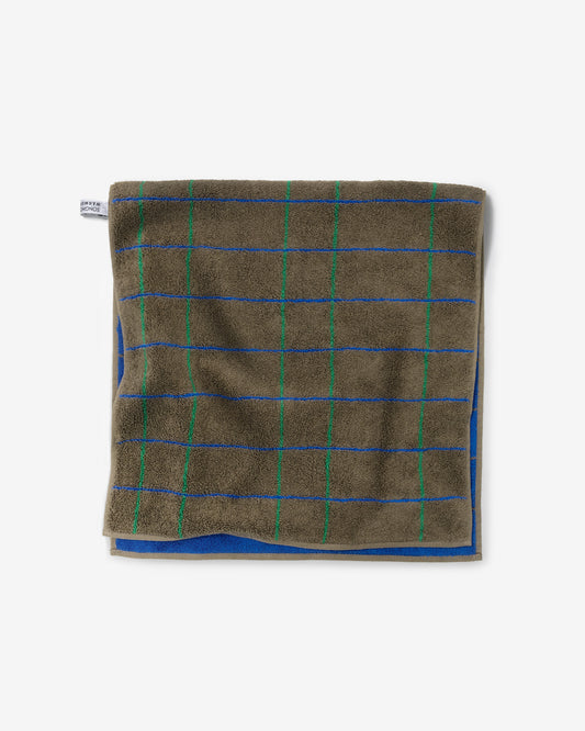 TILE FACE TOWEL - DARK BROWN