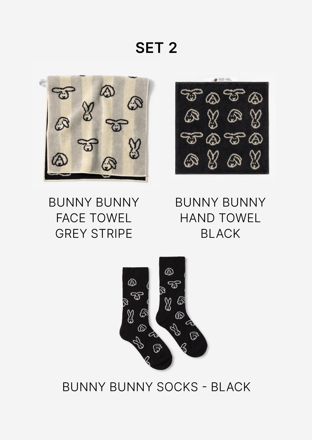 FACE TOWEL + HAND TOWEL + SOCKS GIFT SET