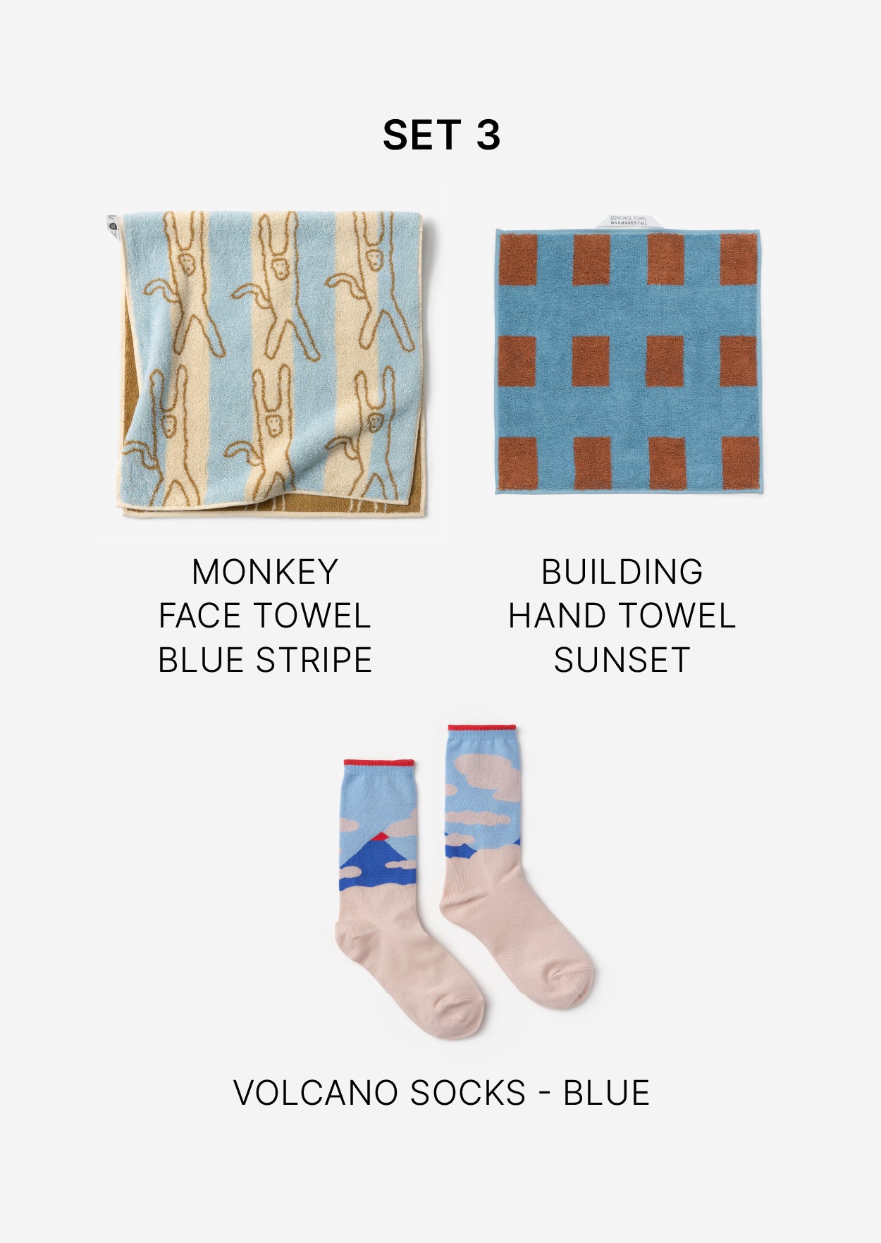 FACE TOWEL + HAND TOWEL + SOCKS GIFT SET