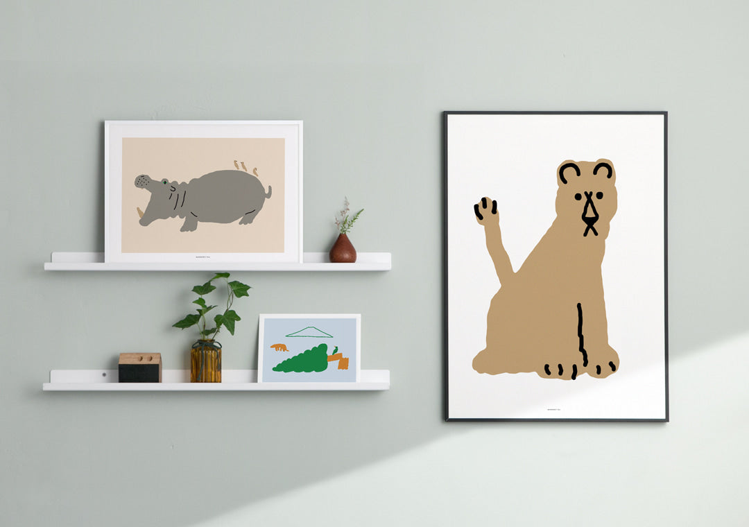 LIONESS WHITE POSTER