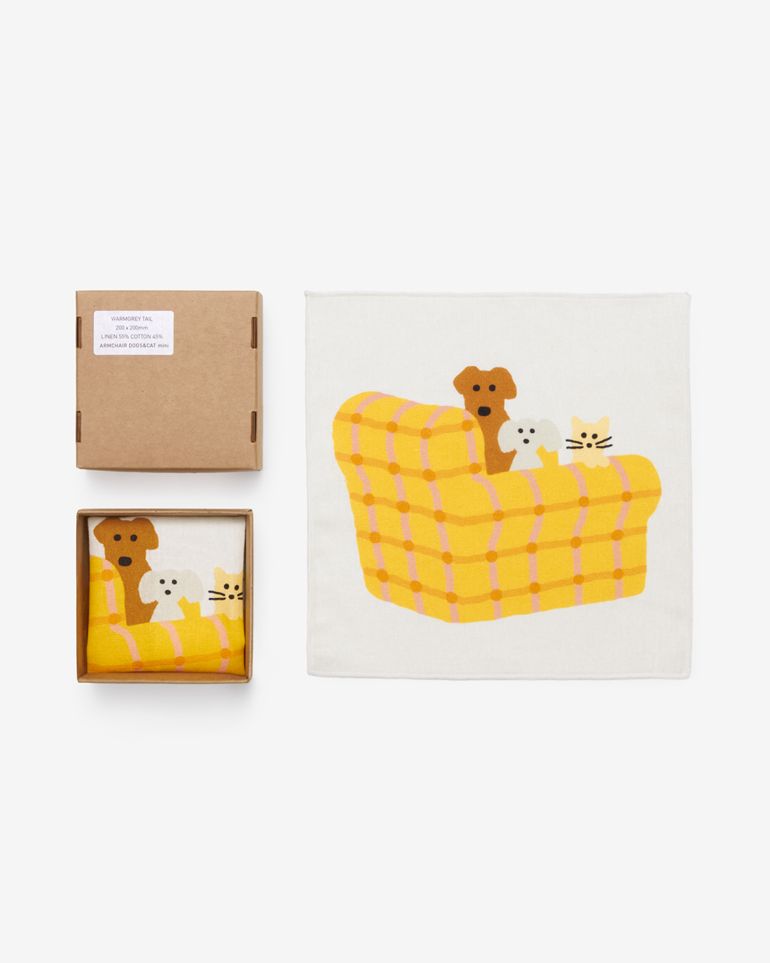 ARMCHAIR DOGS & CAT TINY FABRIC