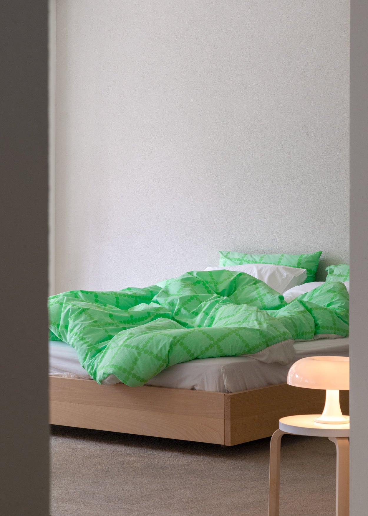 BLOSSOM CHECK MELON SODA COMFORTER