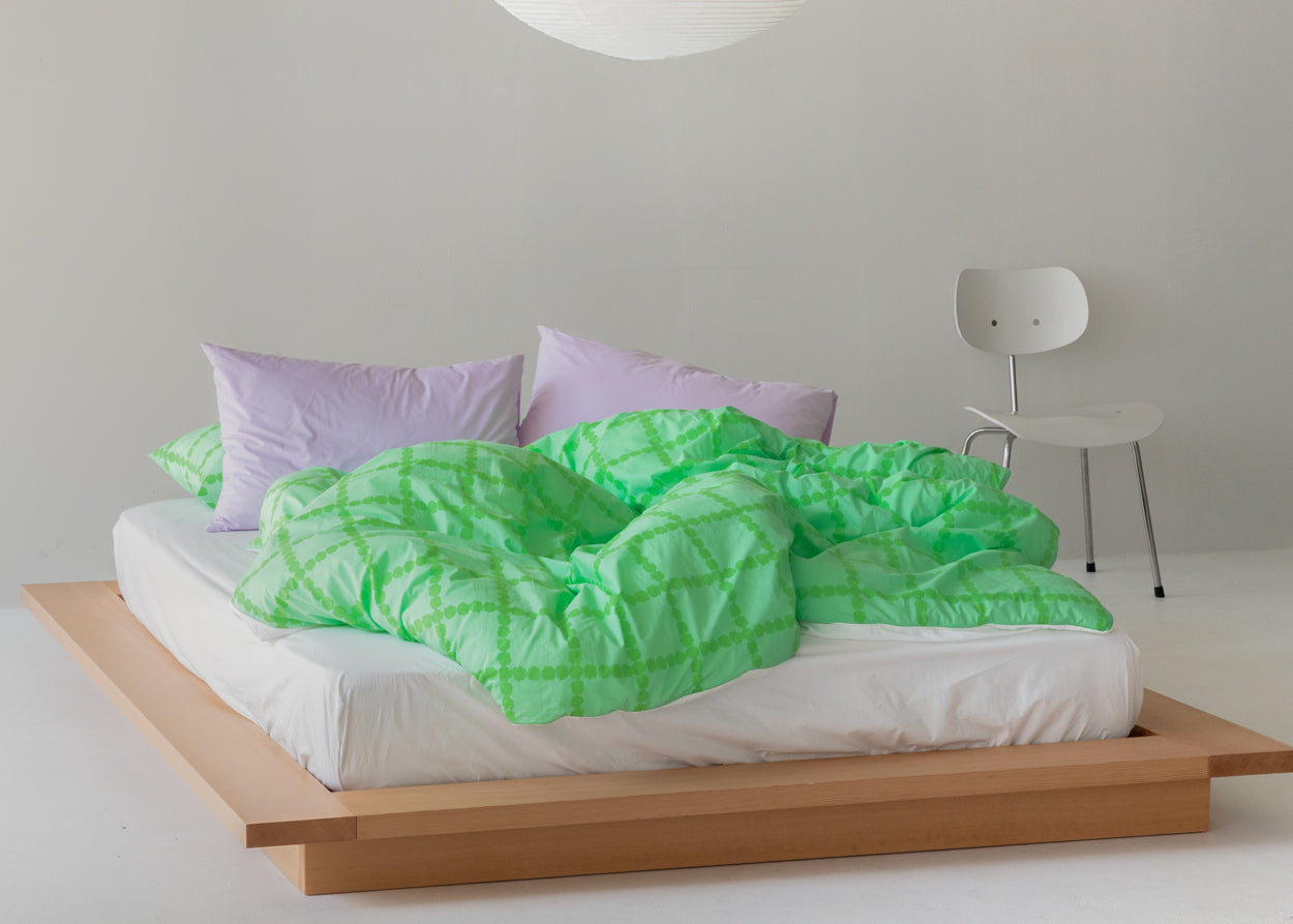BLOSSOM CHECK MELON SODA COMFORTER