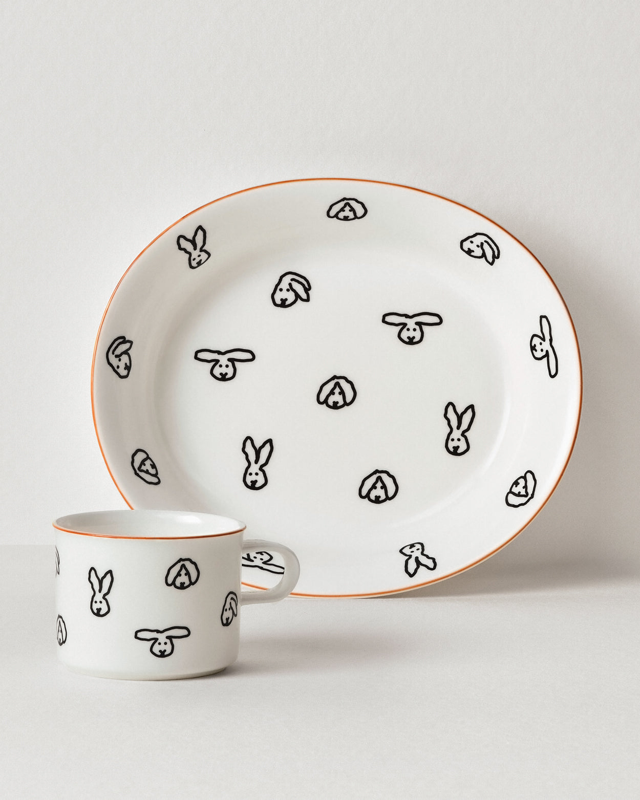 BUNNY BUNNY OVAL BOWL