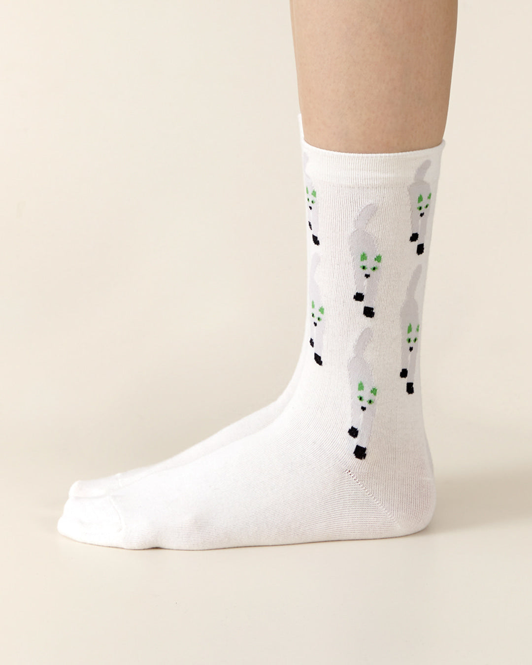 CAT COMING SOCKS - WHITE