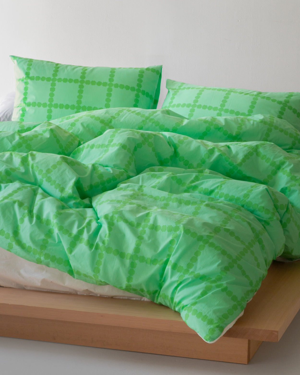 BLOSSOM CHECK MELON SODA COMFORTER