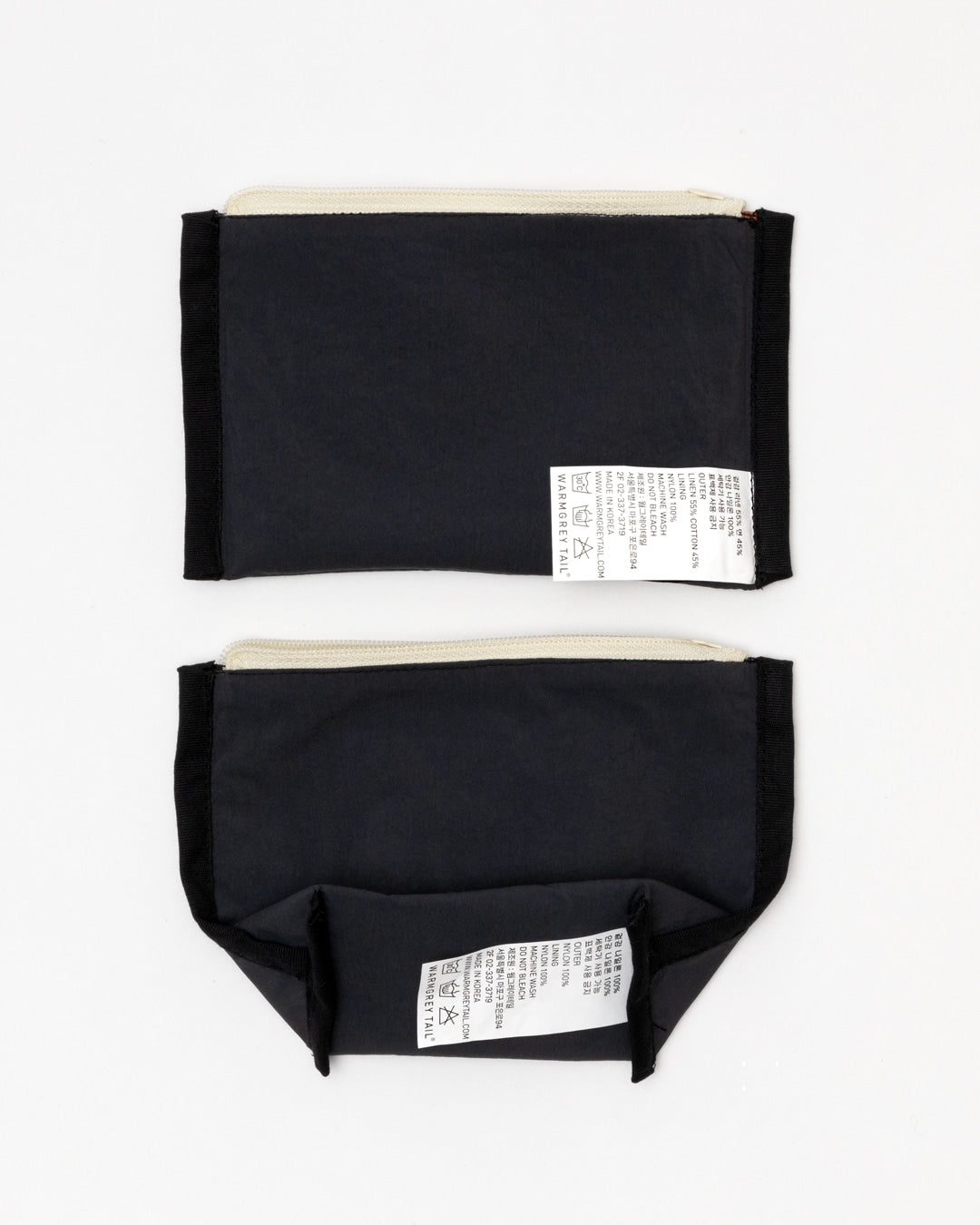 BUNNY BUNNY FLAT POUCH - BLACK (2size)